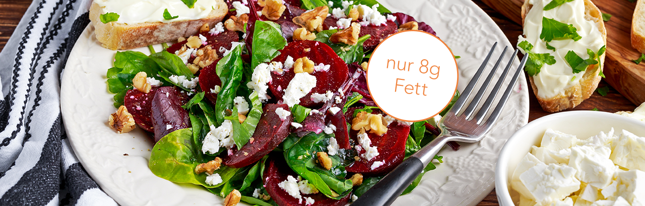 Rote Bete Salat mit Feldsalat und Feta