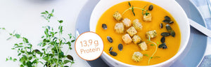 Gelbe Rübencremesuppe mit Kokosmilch