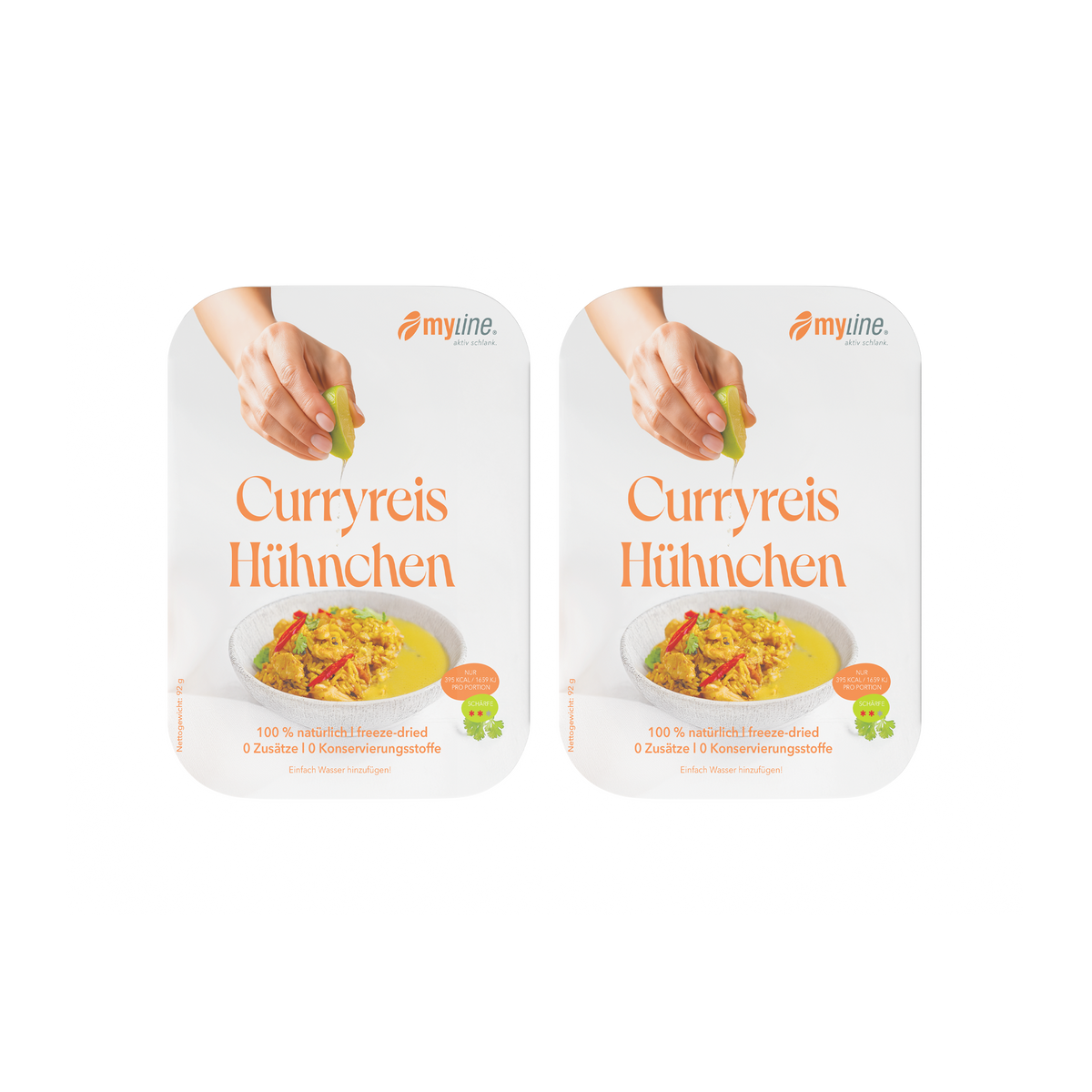 Genuss Gericht Curryreis Hühnchen