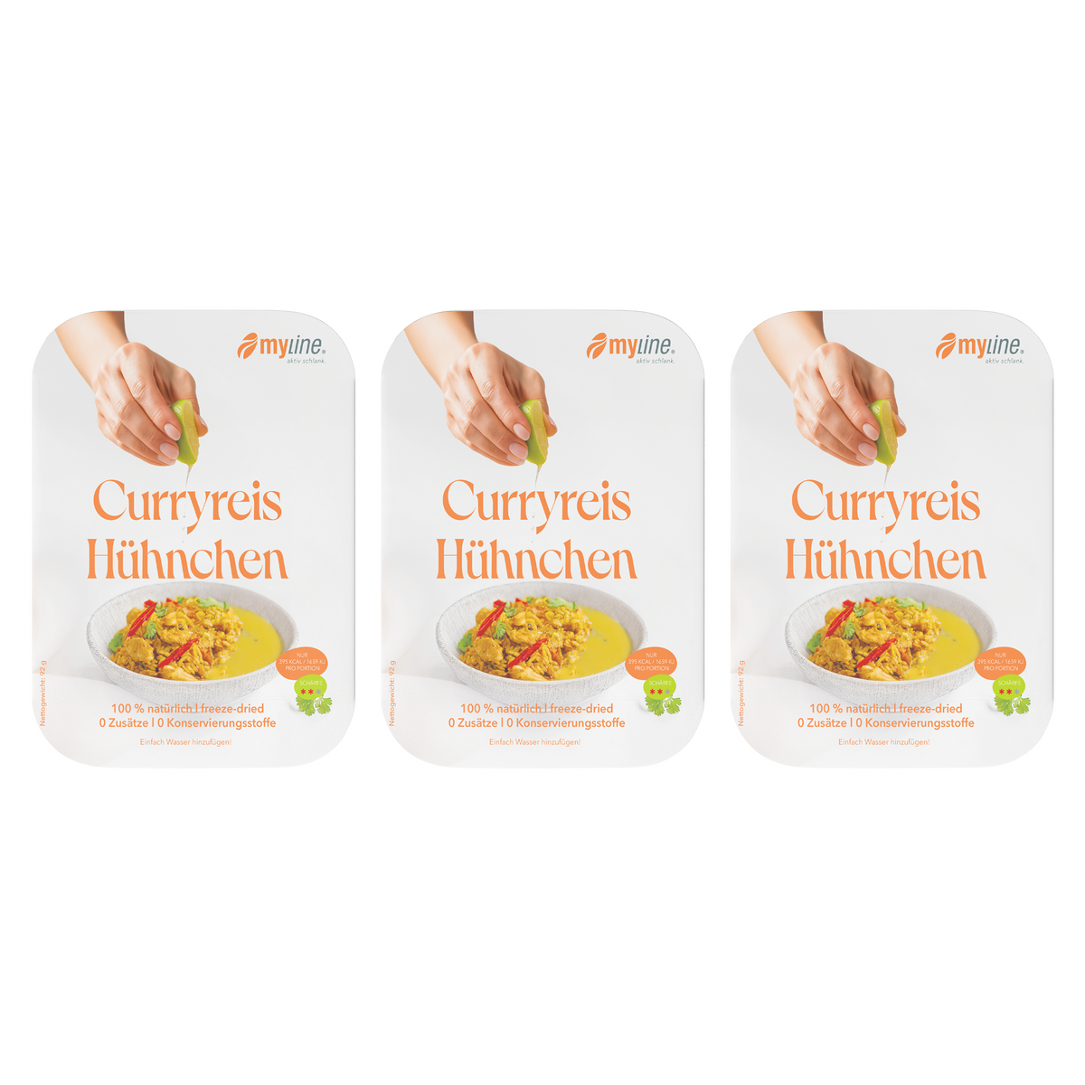 Genuss Gericht Curryreis Hühnchen