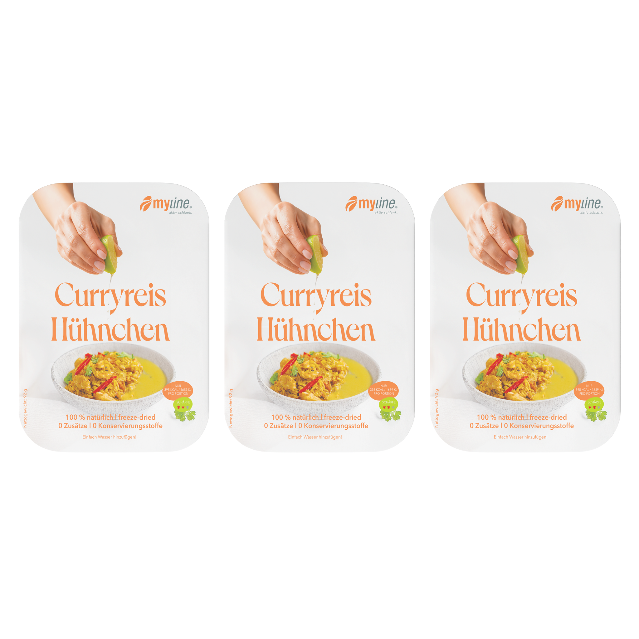 Genuss Gericht Curryreis Hühnchen