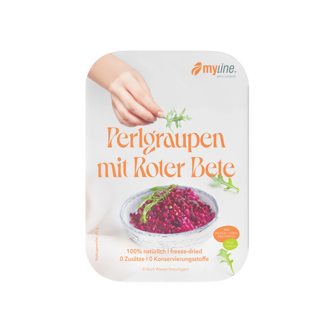 Genuss Gericht Perlgraupen mit Roter Bete (vegetarisch)
