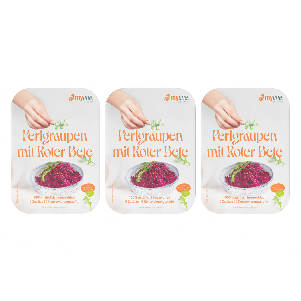 Genuss Gericht Perlgraupen mit Roter Bete (vegetarisch)