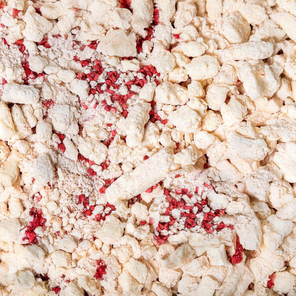 Genuss Gericht Himbeer Reispudding (vegetarisch)