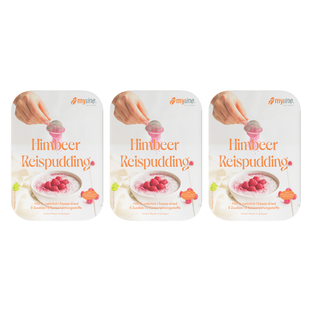 Genuss Gericht Himbeer Reispudding (vegetarisch)