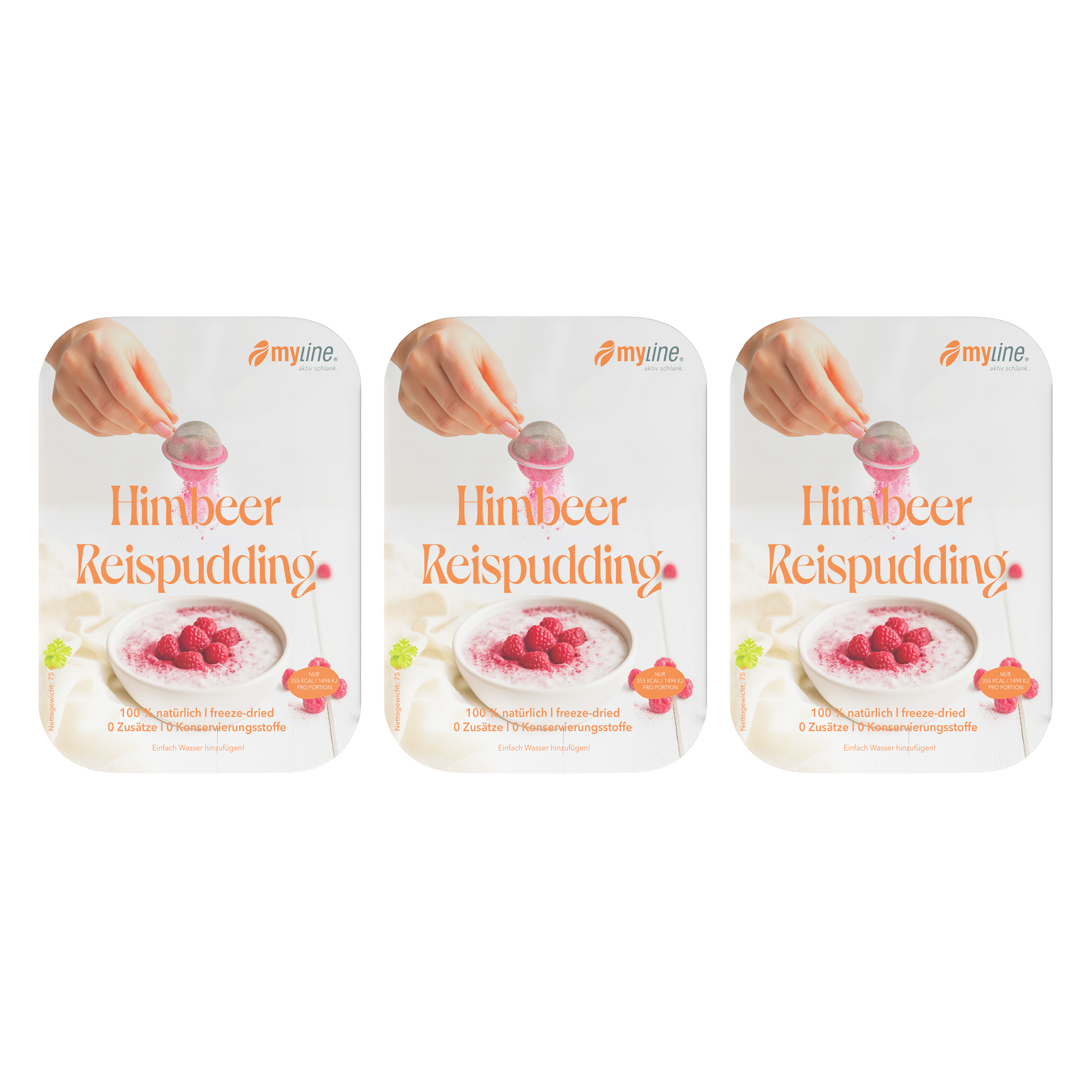 Genuss Gericht Himbeer Reispudding (vegetarisch)