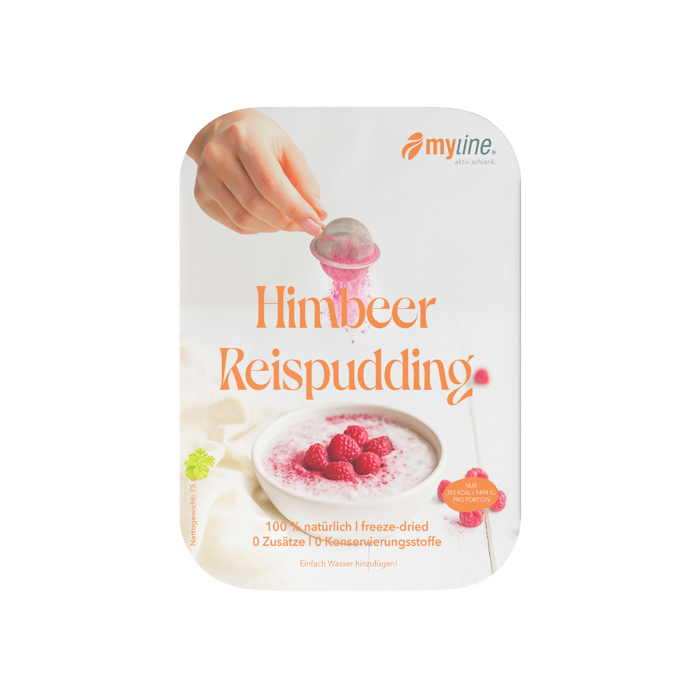 Genuss Gericht Himbeer Reispudding (vegetarisch)