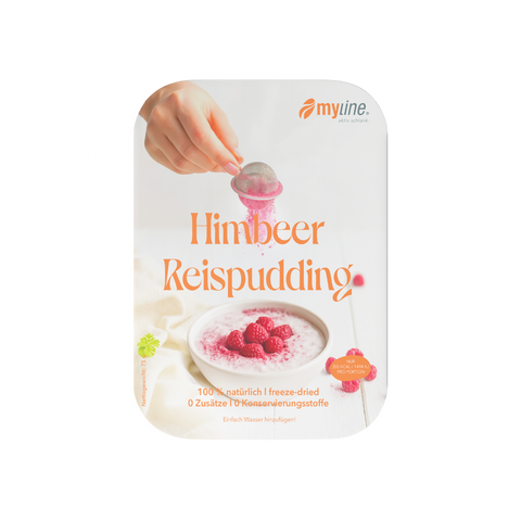 Genuss Gericht Himbeer Reispudding (vegetarisch)