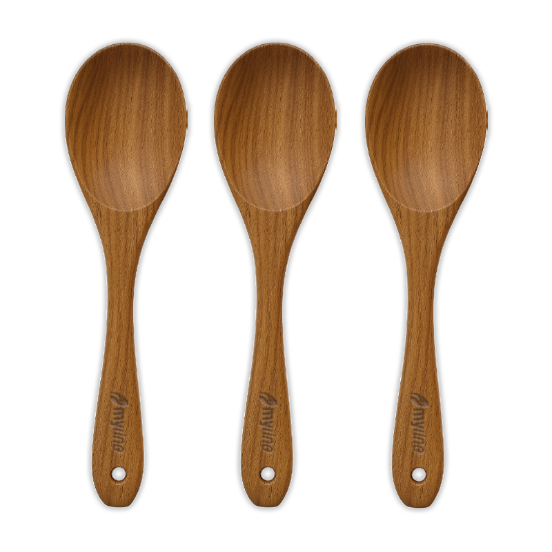 Salat Löffel aus Teakholz