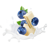 Protein Blaubeer-Joghurt mit weißen Schokostückchen