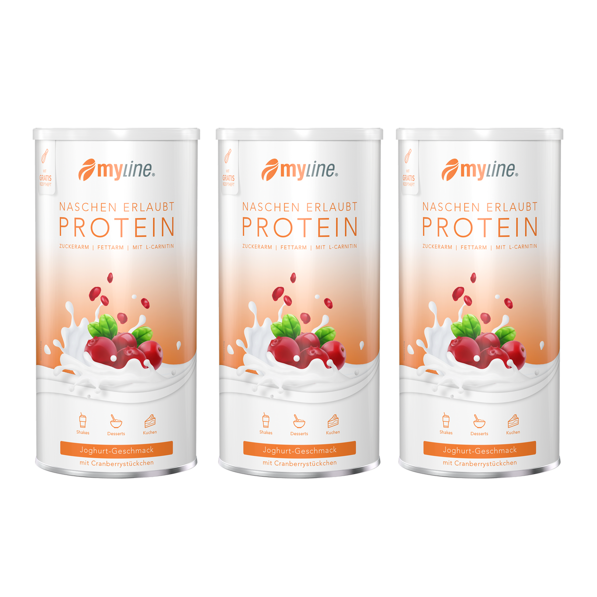Protein Joghurt mit Cranberry Stückchen