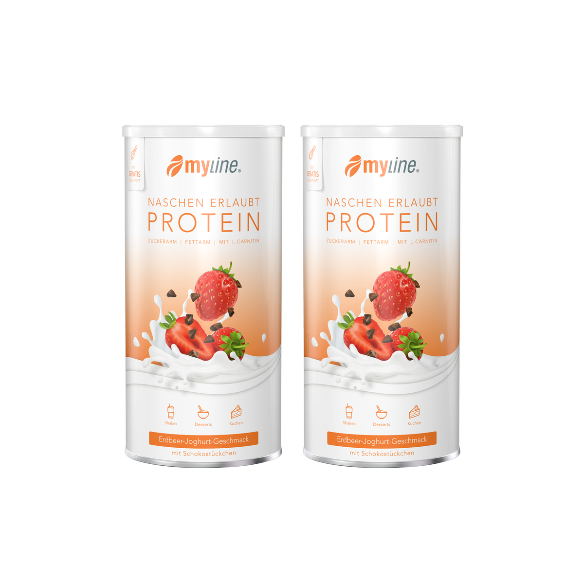 Protein Erdbeer-Joghurt mit Schoko-Stückchen