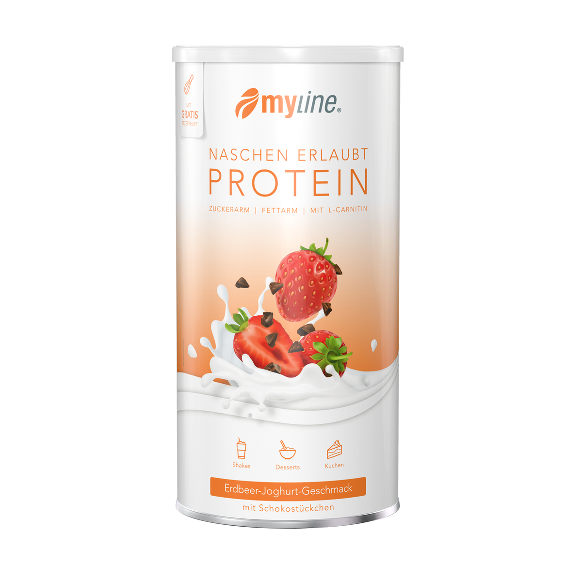 Protein Erdbeer-Joghurt mit Schoko-Stückchen